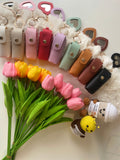 Lipstick Holder Keychain with Mini Mirror